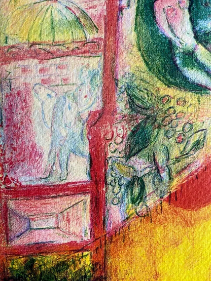 Marc,Chagall Lithograph Coa Original Signed Numbered Collection Stamp