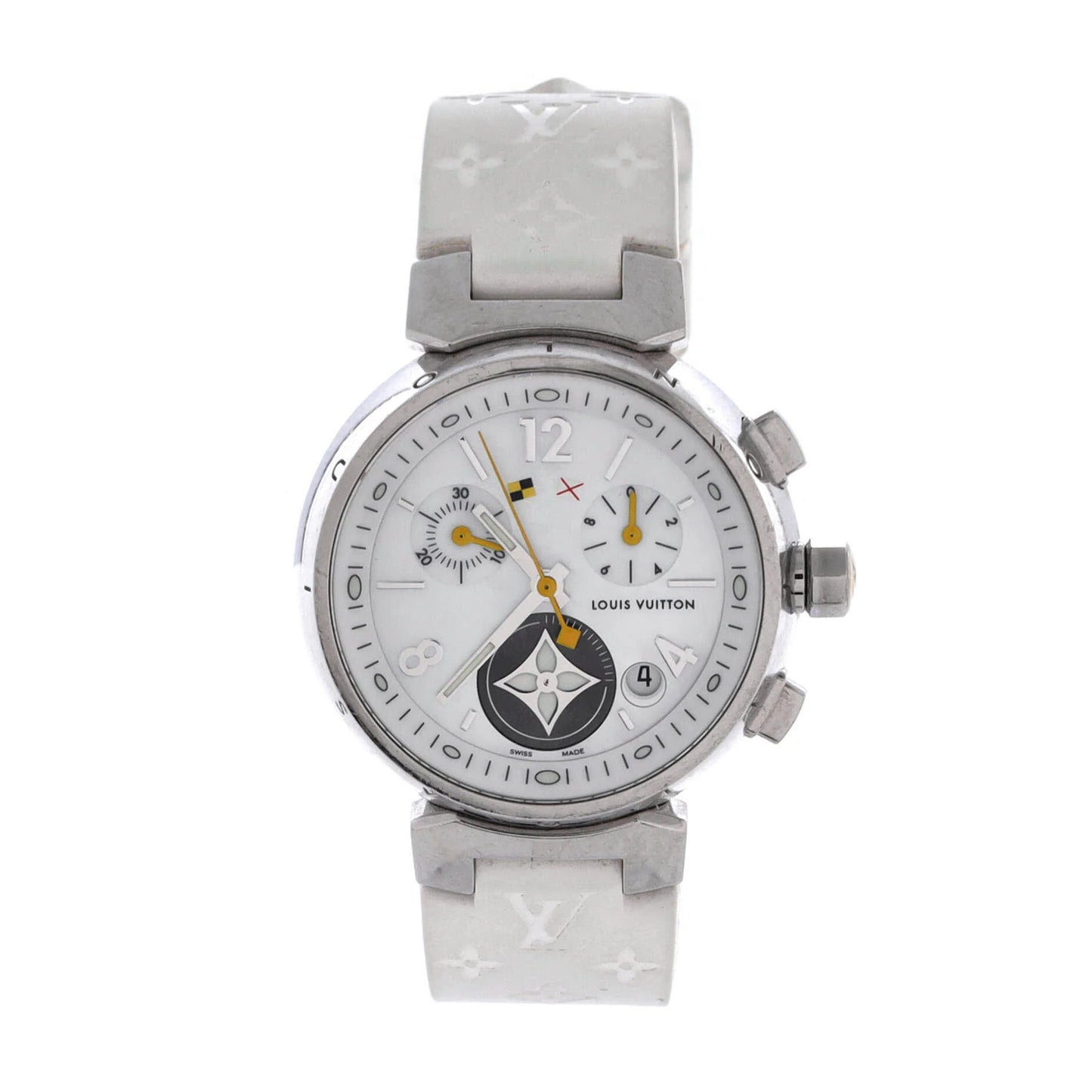 Louis Vuitton Tambour Lovely Cup Chronograph Quartz Watch Stainless Steel