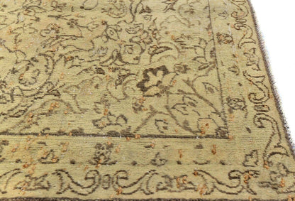Hand-Knotted Antique Oriental Rug Distressed