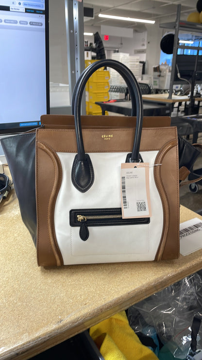 Celine Tricolor Luggage Bag Leather Micro
