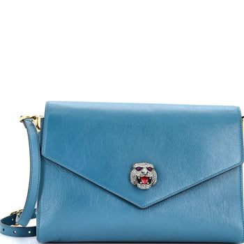 Gucci Crystal Animalier Shoulder Bag Leather Medium