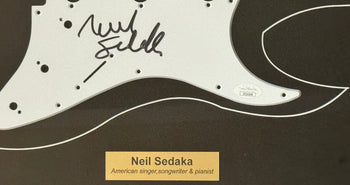 Neil Sedaka Autographed Framed Guitar Pickguard (Psa)