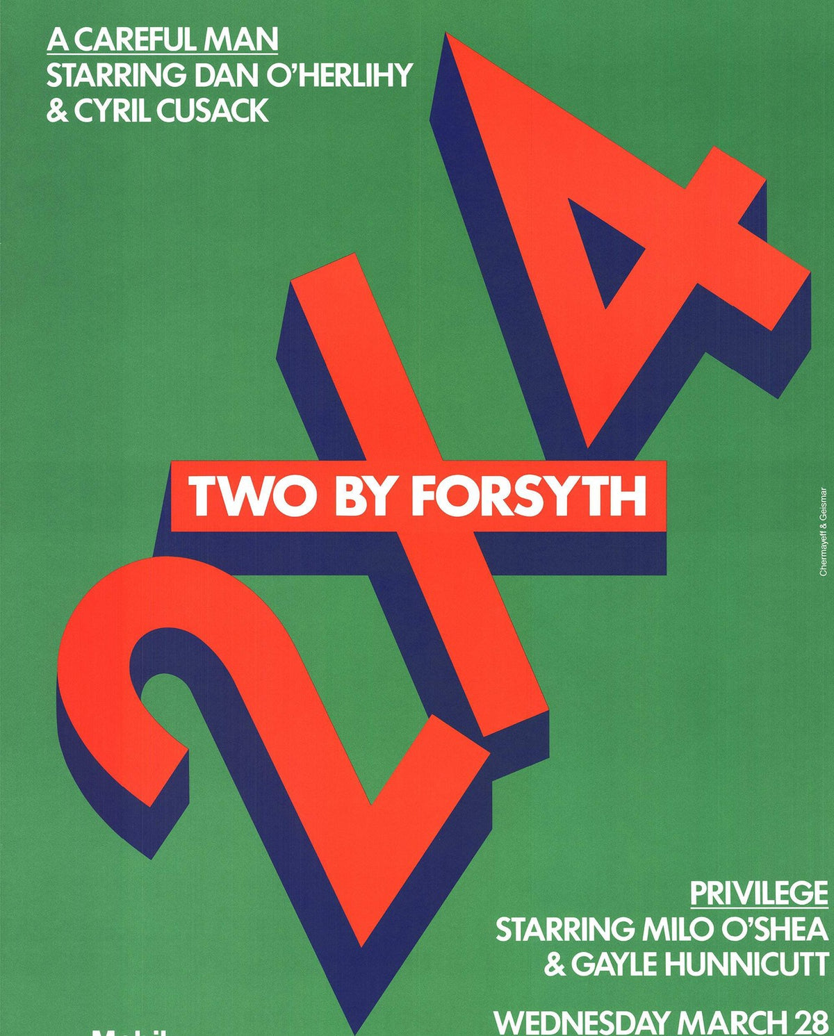 Two by Forsyth Lithograph Offset Contemporary 1984 46" x 30