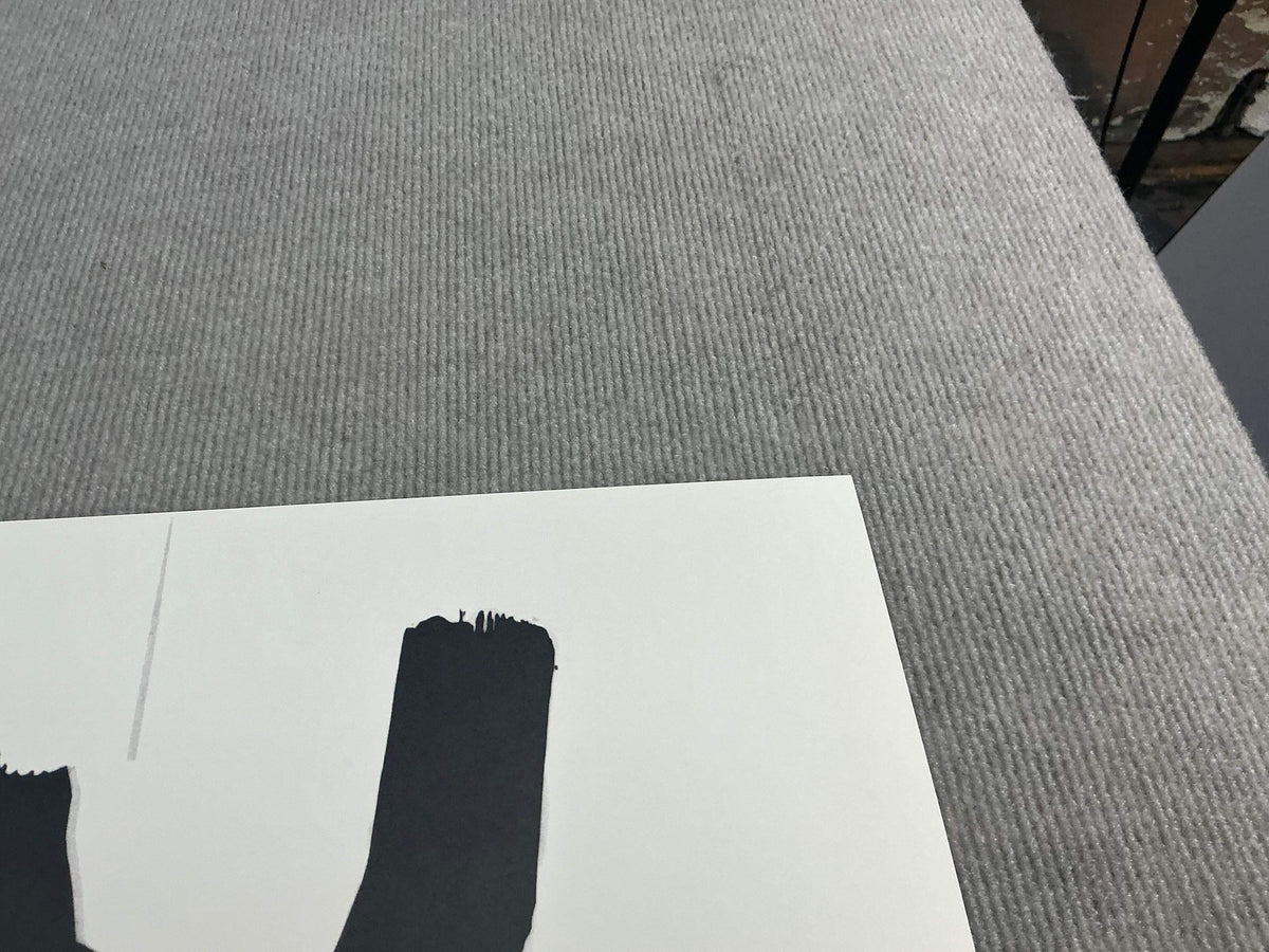 Chillida Collage 26.75" x 18.75" Lithograph 1995 Black White Abstract
