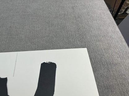 Chillida Collage 26.75" x 18.75" Lithograph 1995 Black White Abstract