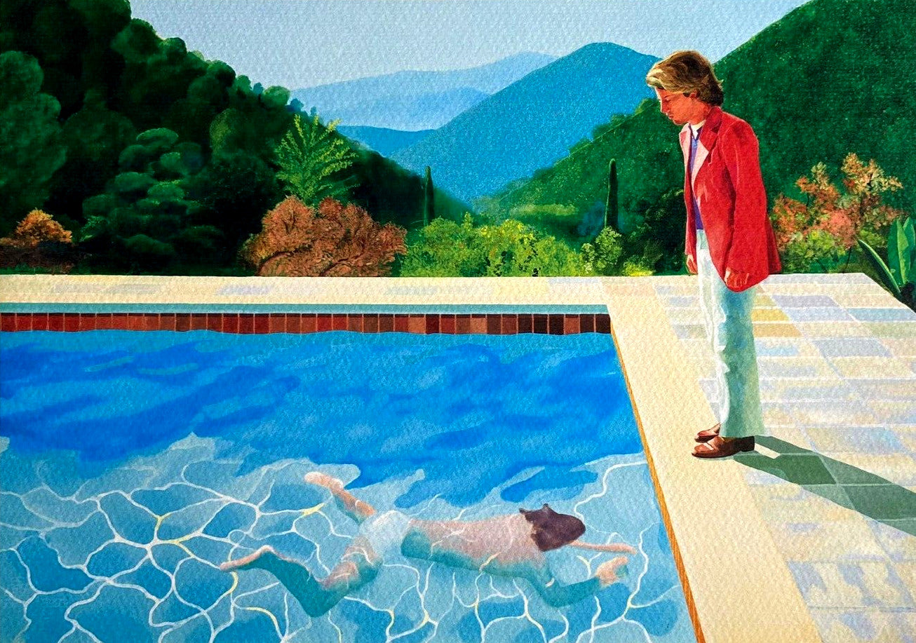 David Hockney "Portrait Of An Artist" Lithograph Signed Stamp