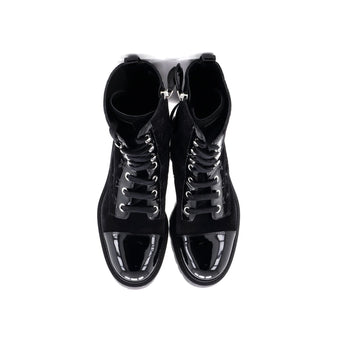 Louis Vuitton Women'S Cap Toe Territory Flat Ranger Boots Monogram Embossed