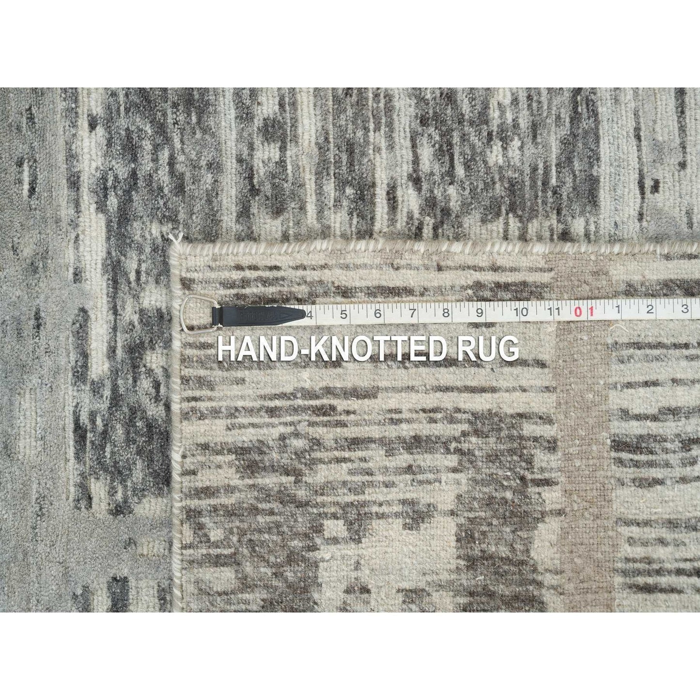 2'7"X27'10" Dark Grey Hand Knotted Xl Runner Oriental Rug