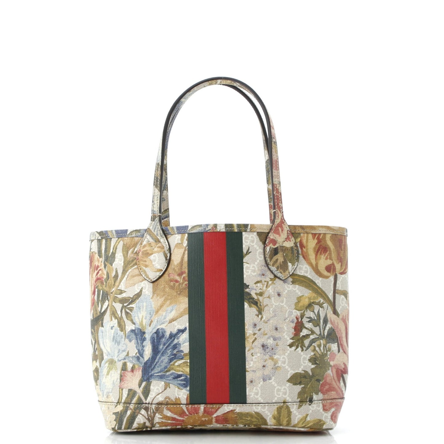 Gucci Ophidia Tote Water Flora Gg Coated Canvas Medium