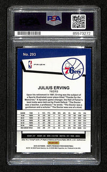 Julius Erving Hof Signed/Auto On Card 2019 Panini Hoops Card #293 Psa/Dna 198809