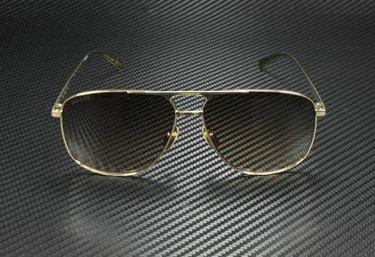 GUCCI GG0336S 001 Gold Brown Men's Rectangle Sunglasses 60 mm