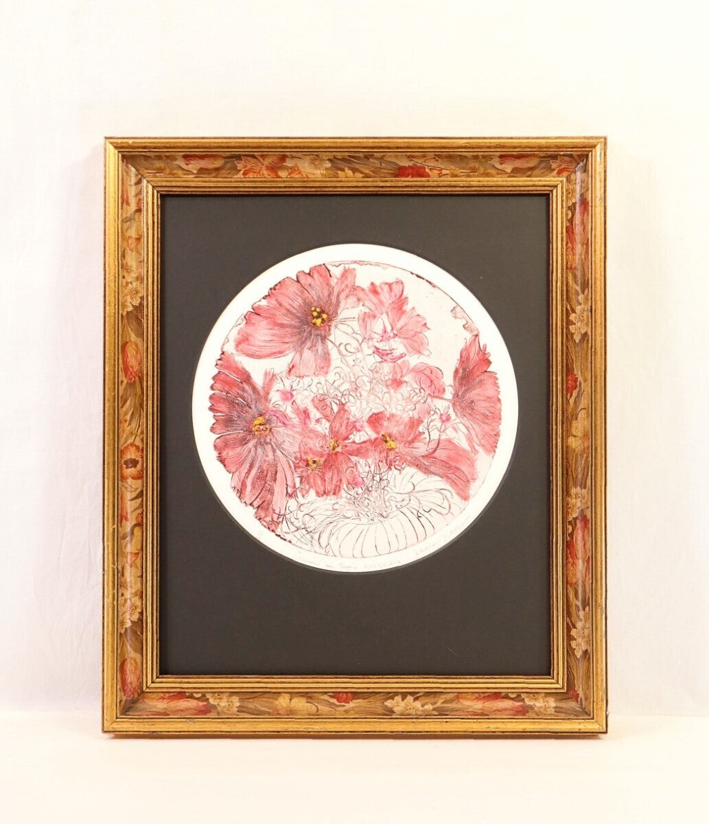 Numbered Joanne Isaac Cosmos in Tapio Wirkkala Etching Framed Signed Editon