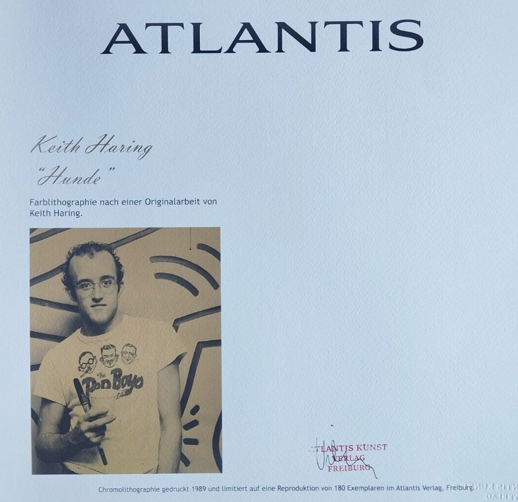 Keith Haring Lithograph Coa Signed Numbered By Hand Certified 180