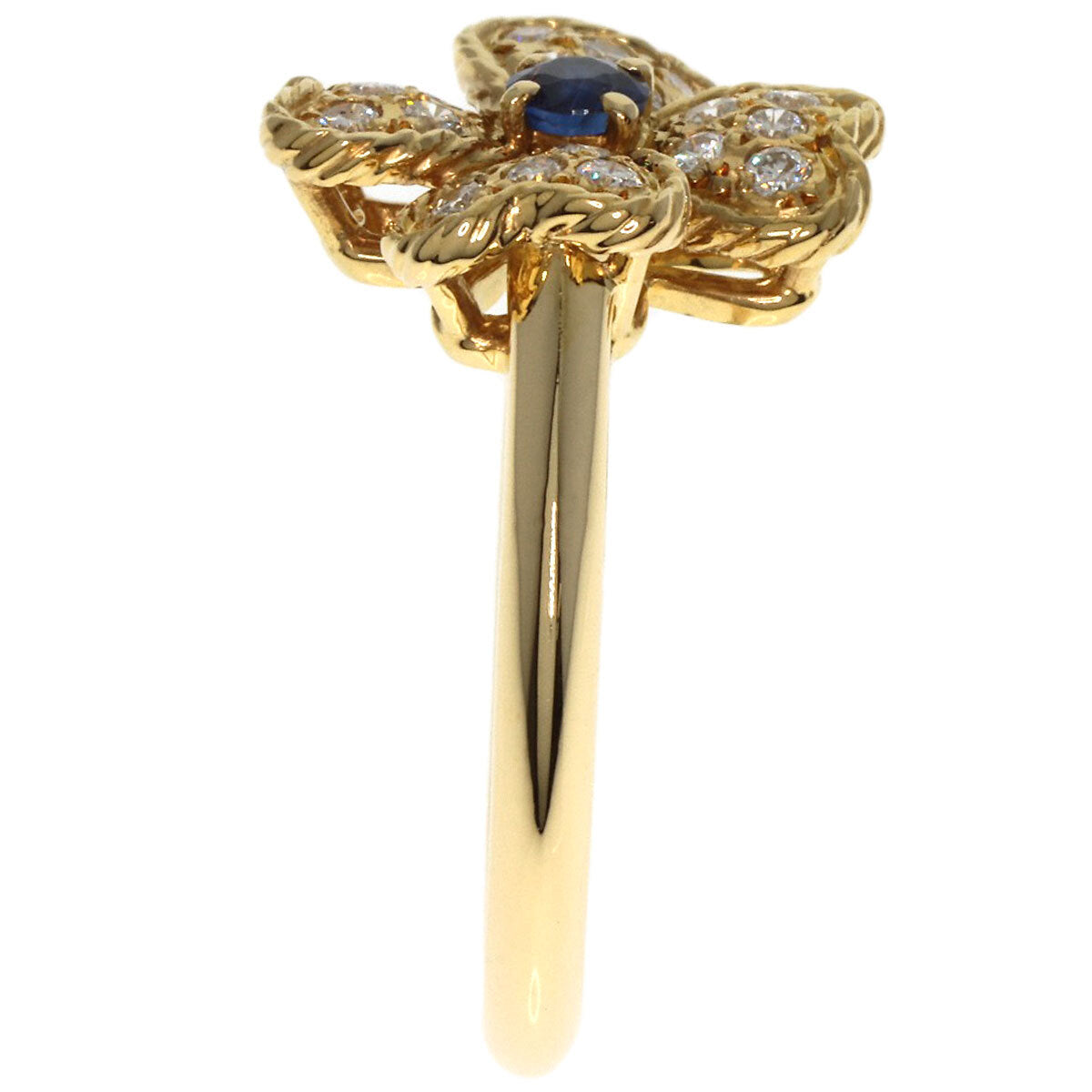 NINA RICCI   Ring Sapphire Diamond K18 Yellow Gold