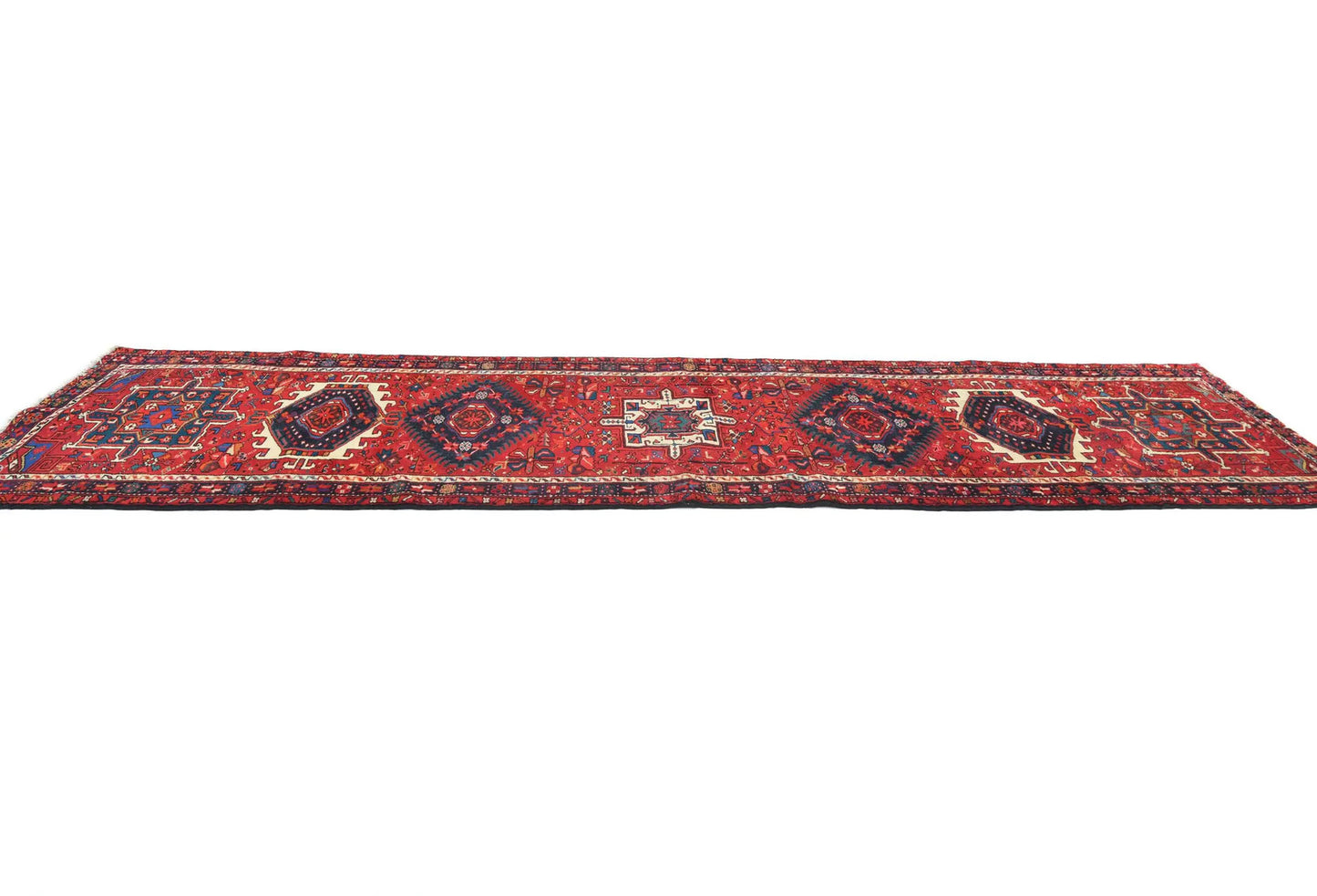 Vintage Hand-Knotted Tribal Runner Rug 3'1X12'7 Rustic Home Oriental Carpet