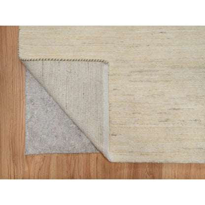 2'8"X16' White Modern Plain Design Pure Wool Hand Knotted Xl Runner Rug