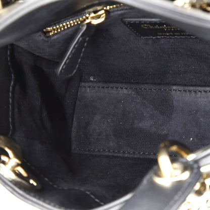 Christian Dior Lady Dior Chain Bag Embroidered Calfskin Mini