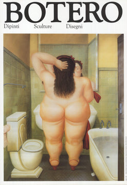 Fernando Botero The Bath " Poster Contemporary Brown White Ye