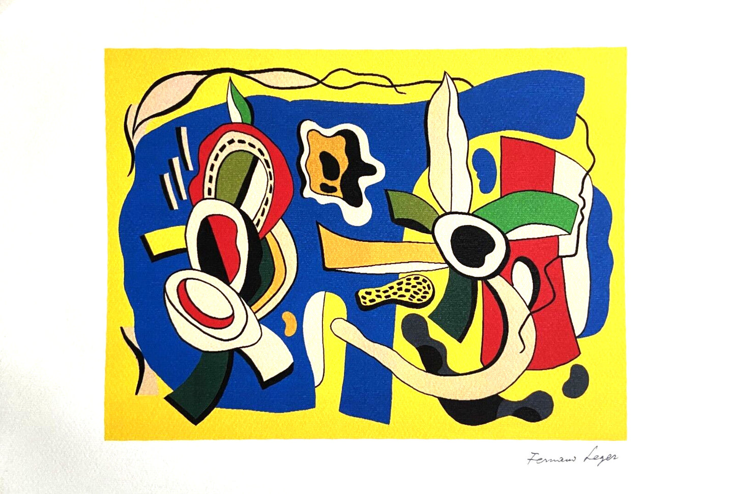 Fernand-Lger Lithograph Coa Signed Numbered Hand Published