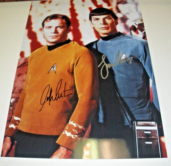 Leonard Nimoy William Shatner Star Trek W/Coa