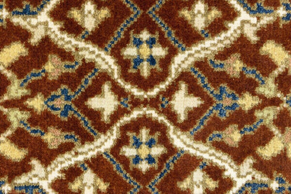 Handmade Rust Floral Chobi Rug Small Entryway