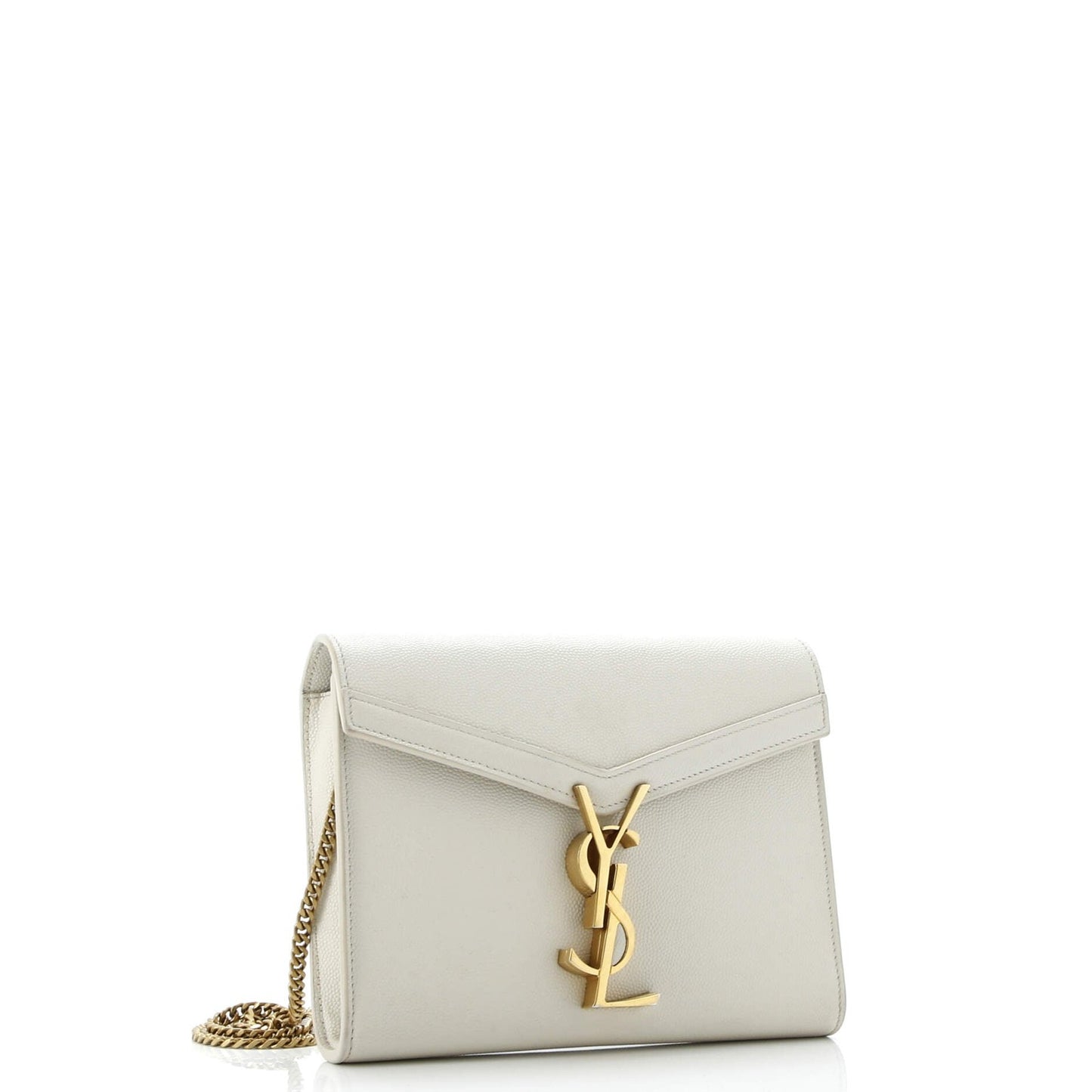 Saint Laurent Cassandra Chain Wallet Leather Mini