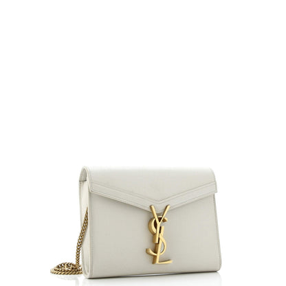 Saint Laurent Cassandra Chain Wallet Leather Mini