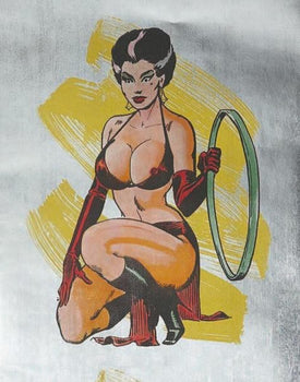 Allen Jones 1972 Original Silkscreen On Wallpaper Metallic Tapete 