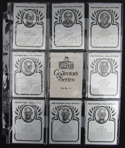 Pro Football Hall Of Fame Metallic Card Set