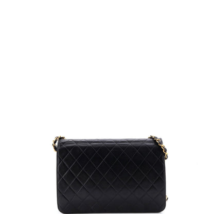 Chanel Vintage Square Classic Single Flap Bag Quilted Lambskin Jumbo