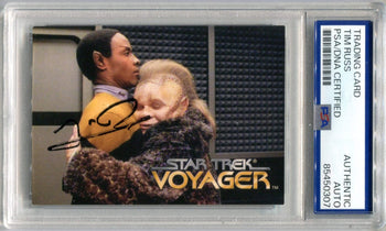 Tim Russ 1995 Skybox Star Trek Voyager #42 Psa Authentic Auto Card