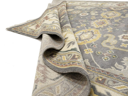 Handmade Floral Oushak Chobi 9'5X12'0 Ft Oriental