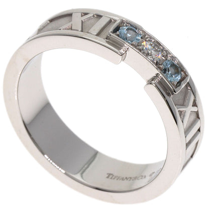 Tiffany&Co. Atlas Aquamarine Diamond Ring K18