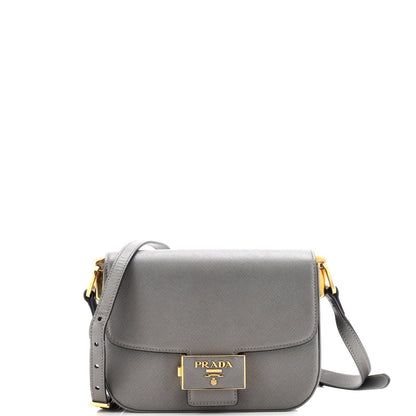 Prada Embleme Flap Bag Saffiano Leather Small