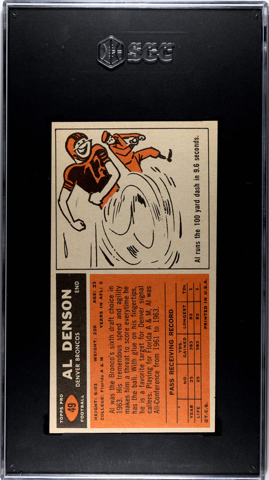Denson Al Topps #49 1965 SGC 6.5