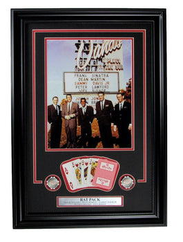 Rat Pack Sinatra/Martin/Davis/Lawford/Bishop Unsigned 11X14 Photo Framed 165822
