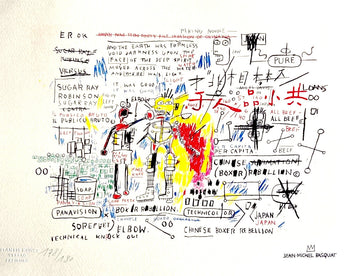 Jean-Michel Basquiat Lithograph Signed Numbered Stamp 180