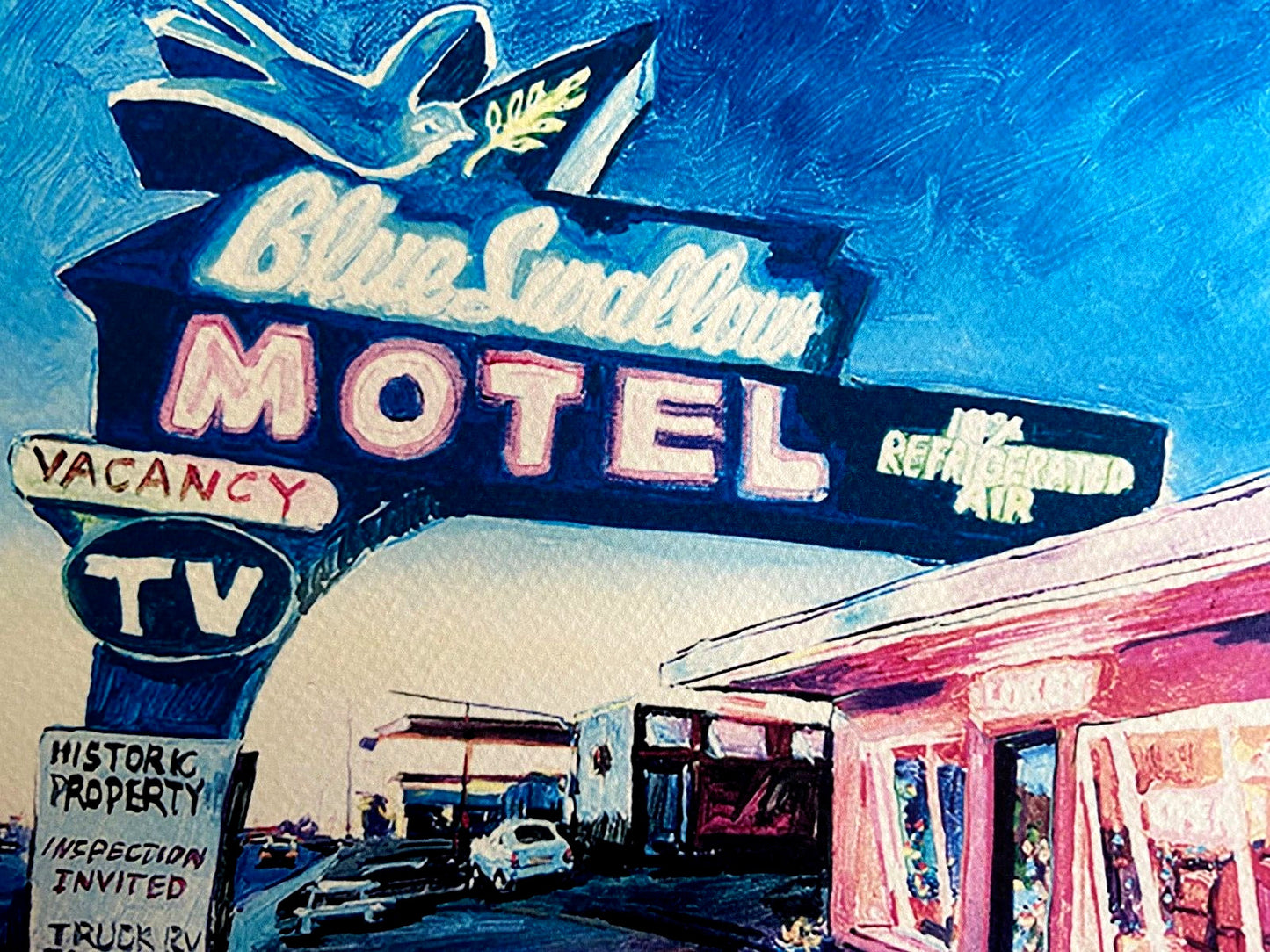 Bob Dylan, "Blue Swallow Motel: Route 66" Coa Numbered Signed Op