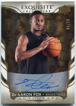 De'Aaron Fox 2024 Upper Deck Goodwin Champions Exquisite Autographed Card #V-Df