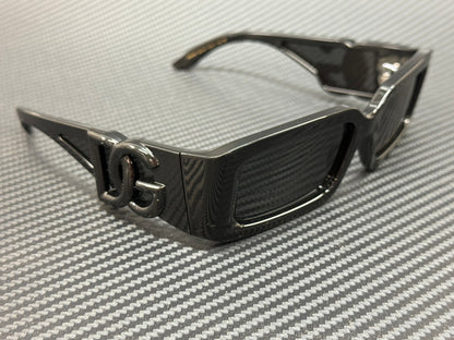 DOLCE & GABBANA DG6197 501 87 Black Grey Unisex 53 mm Sunglasses