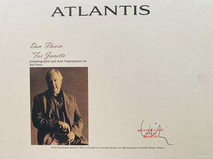 Dan Flavin Lithograph Coa Signed Op Numbered Pencil Stamp