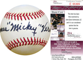 Mickey Vernon Autographed Baseball