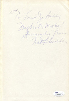 Nat Fleischer Autographed 1972 Boxing Encyclopedia Book (Jsa)