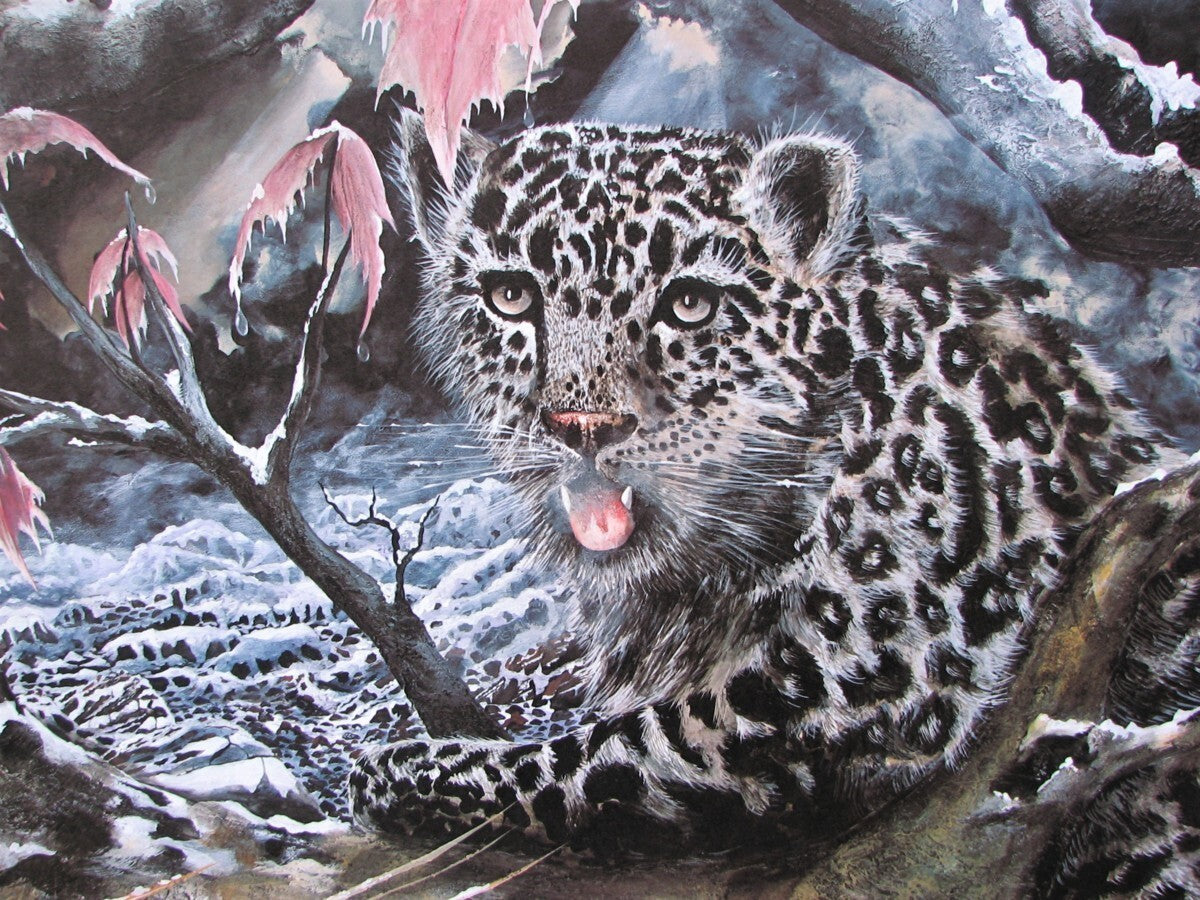 Anthony Jason Denaro Original Lithograph Print "Leopard' Unframed