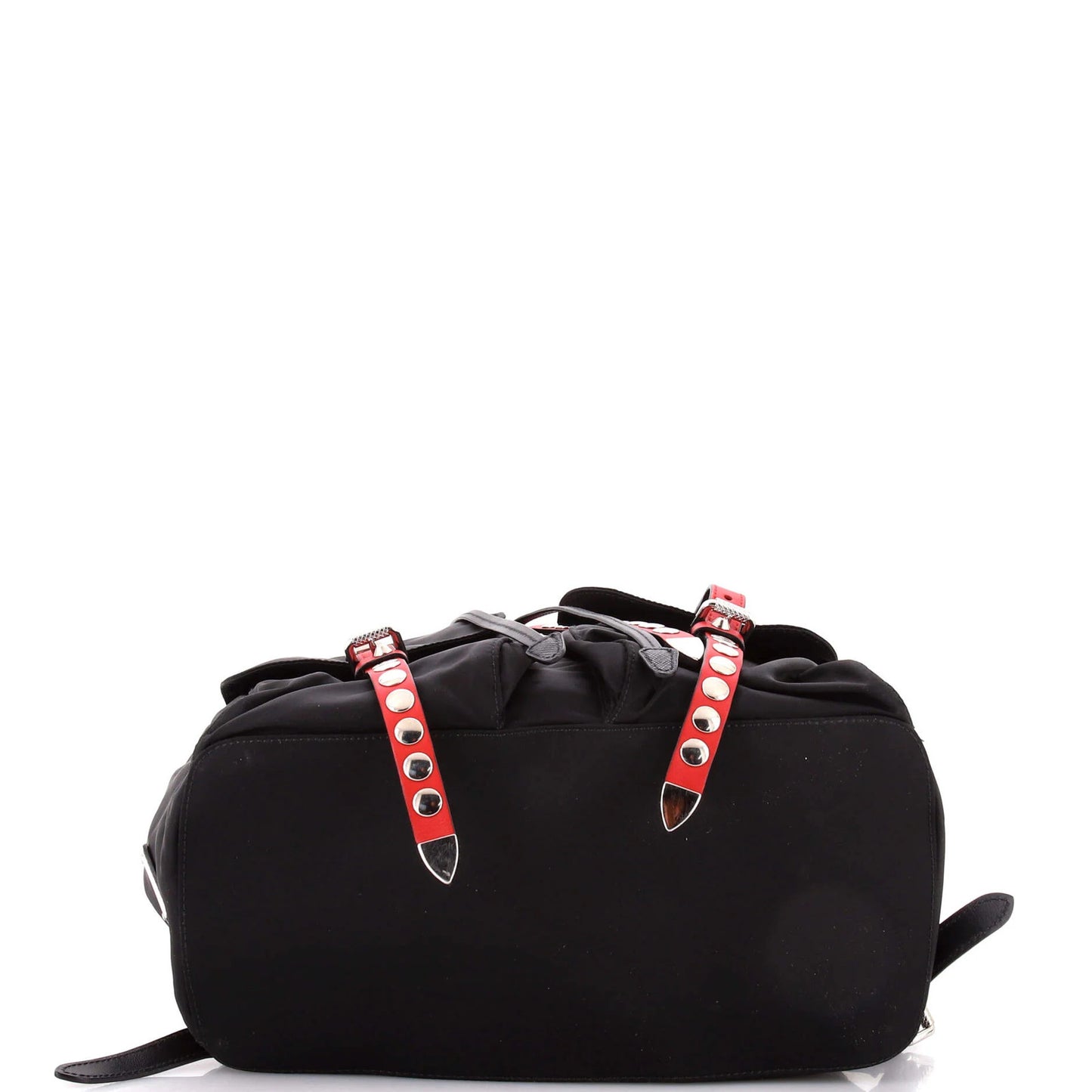 Prada New Vela Backpack Tessuto With Studded Leather