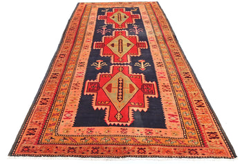 Handmade Vintage Oriental Runner Rug Tribal