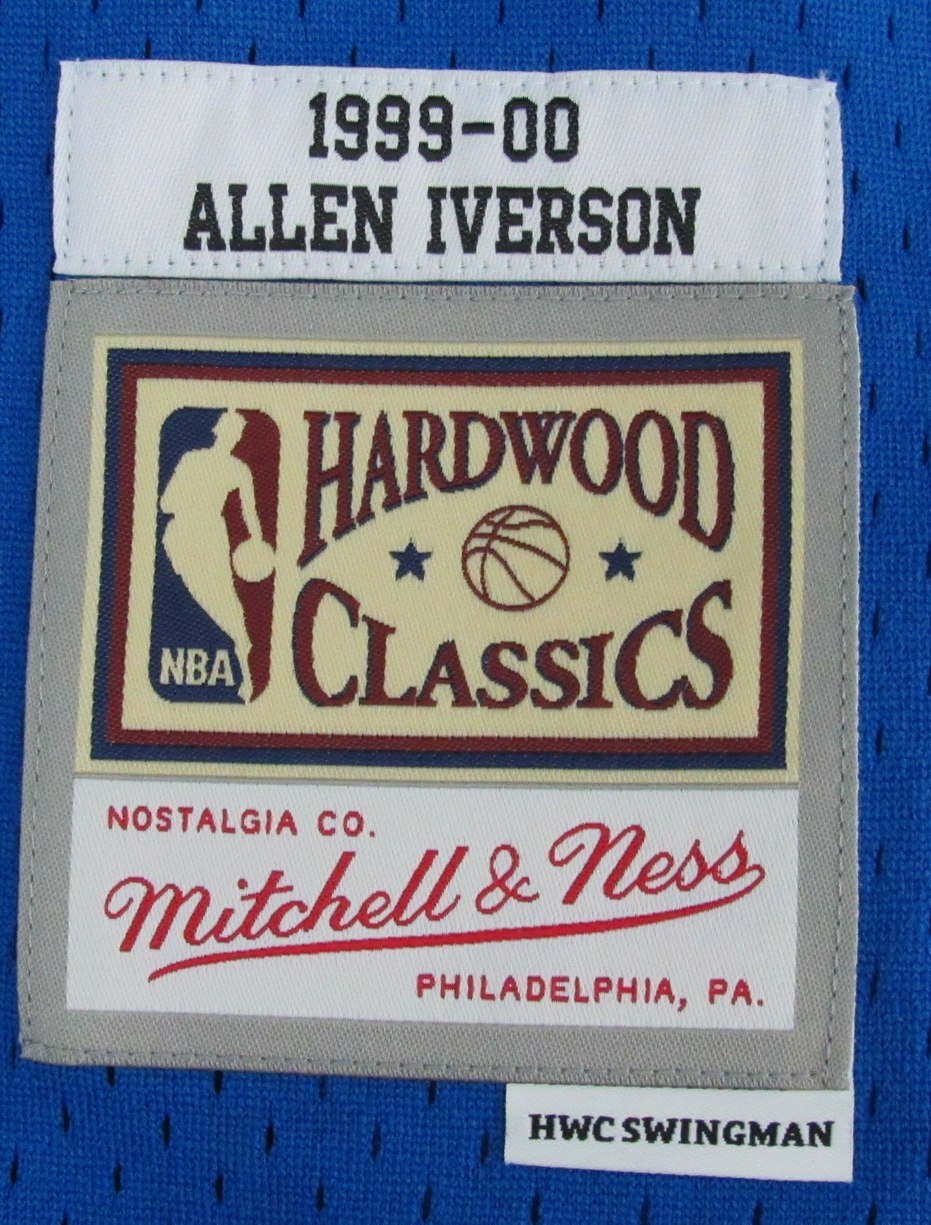 Allen Iverson Hof Autographed Royal Mitchell &