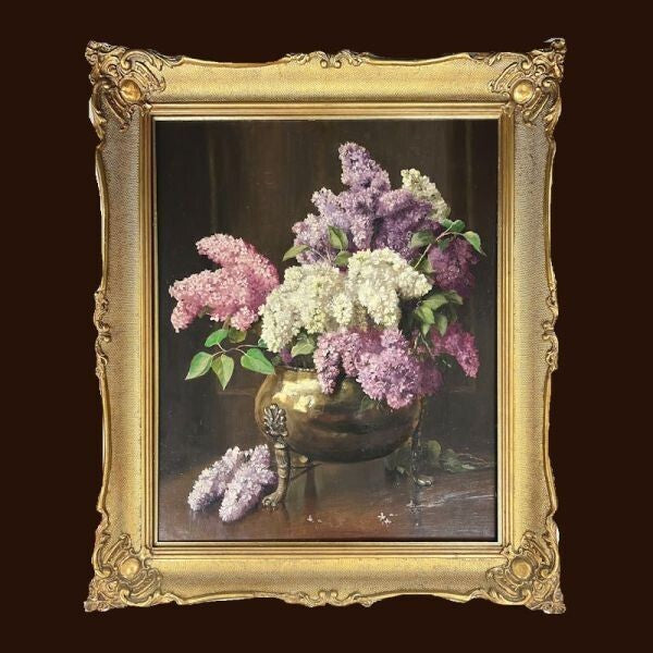 Albert John Sherman (Australian) Original Flower Painting Oil On Board Signed