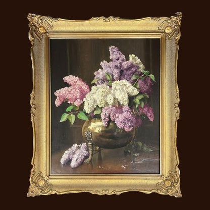 Albert John Sherman (Australian) Original Flower Painting Oil On Board Signed