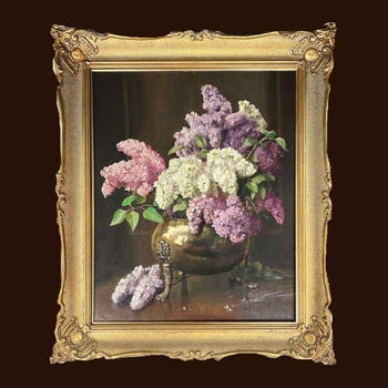 Albert John Sherman (Australian) Original Flower Painting Oil On Board Signed